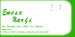 emese marfi business card